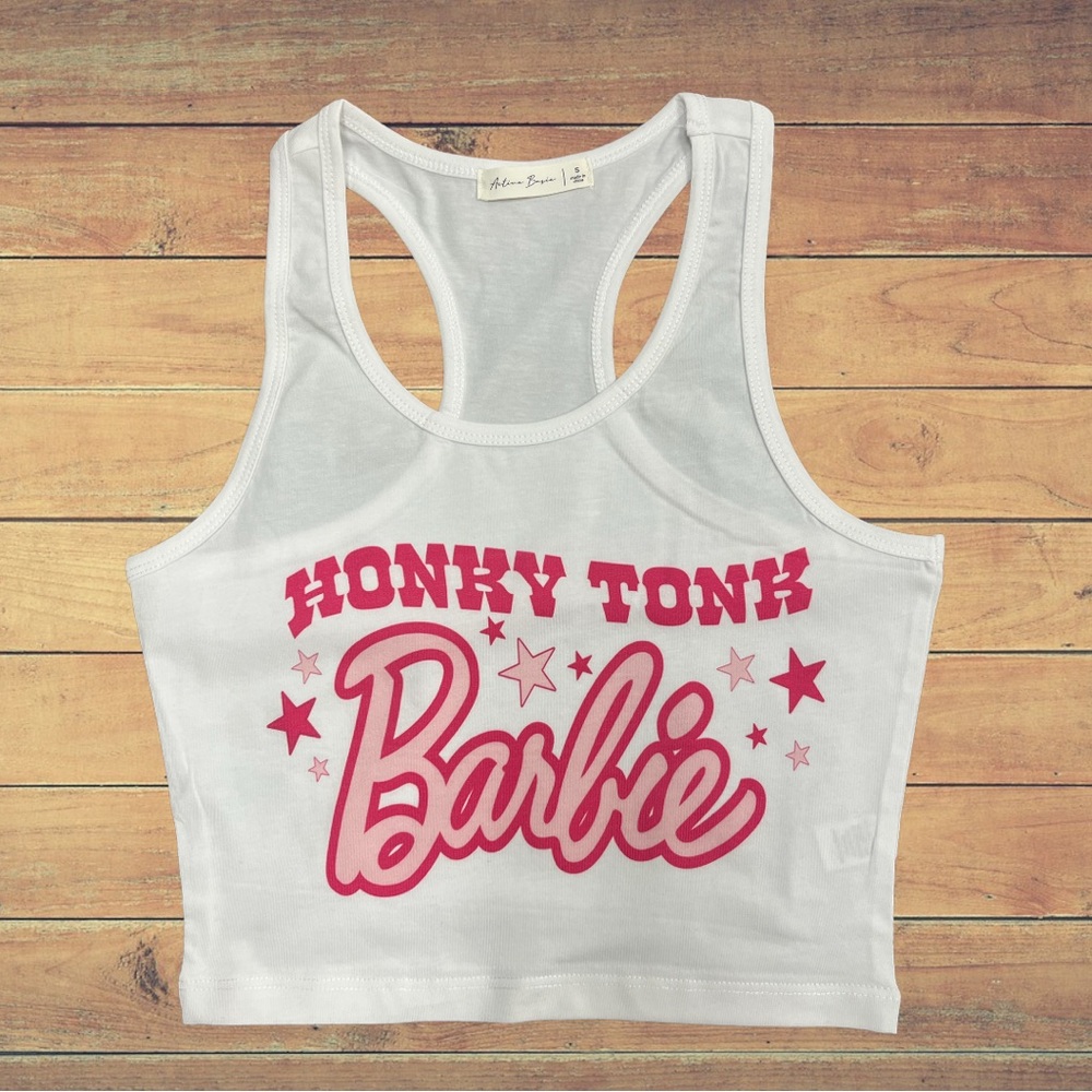 Honkey Tonk Barbie Tank S-L available. 100% cotton brand new.